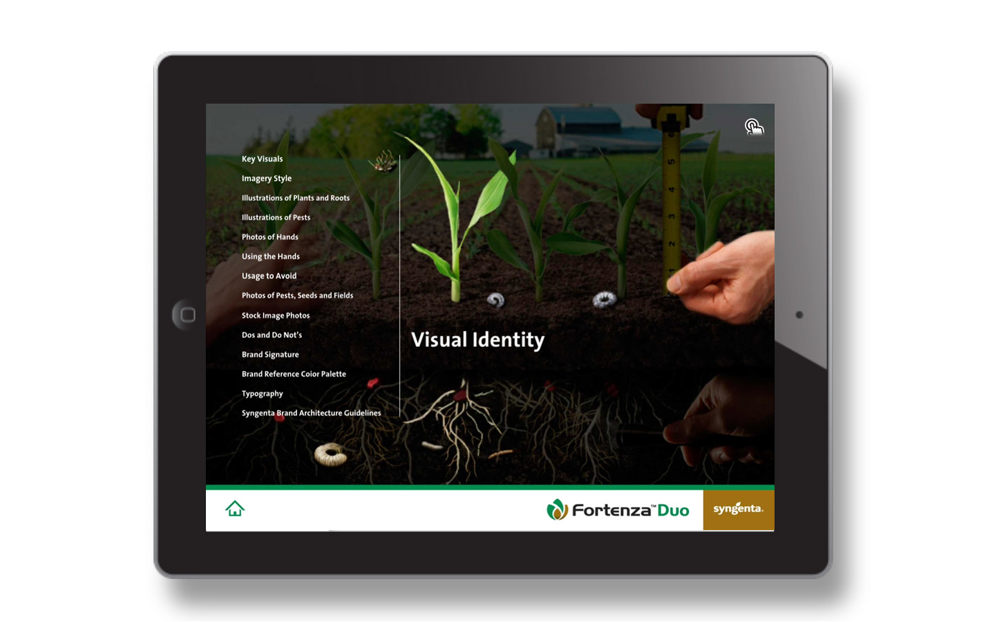 Internal menu navigation and design