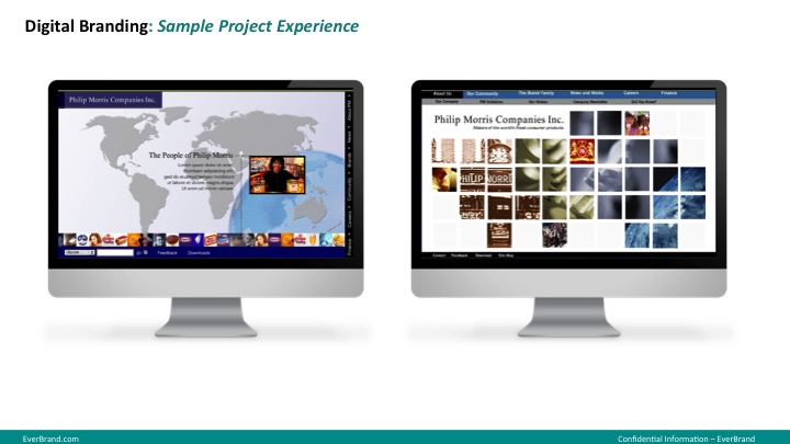Phillip Morris Website concepts