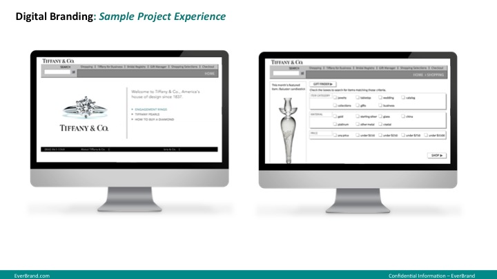 Tiffany UI/UX for website