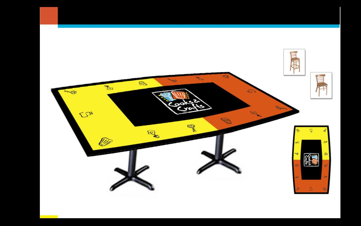 Store Look and Feel: retail  branded tables