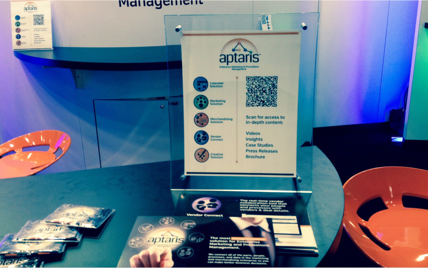 Tradeshow sales strategy, collateral materials, technology for content customer engagement